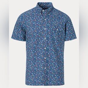 Ralph Lauren Men’s Floral Oxford Button Down Shirt Large EUC Classic Fit Pony